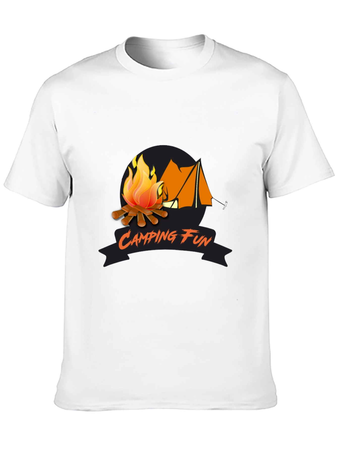 Camping Fun Graphic Tee - Black
