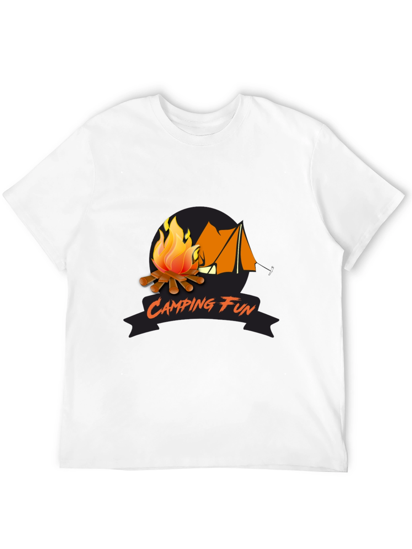 Camping Fun Graphic Tee - Black