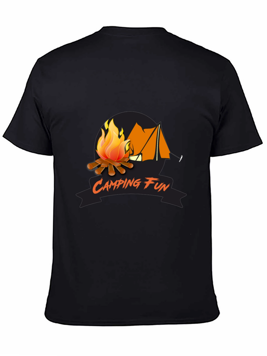 Camping Fun Graphic Tee - Black