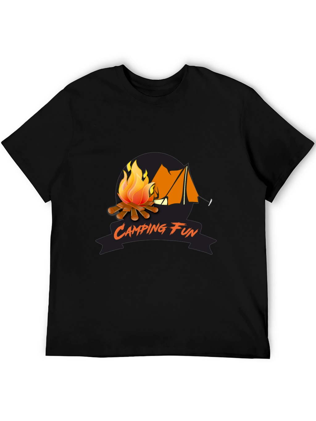 Camping Fun Graphic Tee - Black