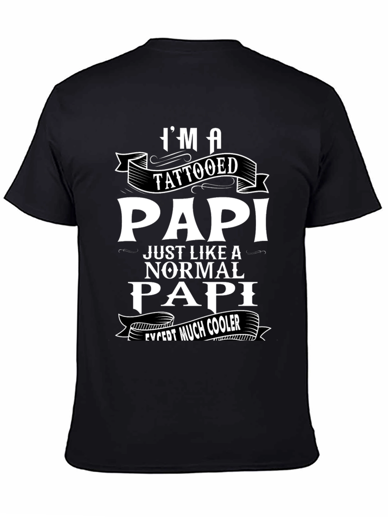 Tattooed Papi Graphic T-Shirt - Cool Fathers Day Gift