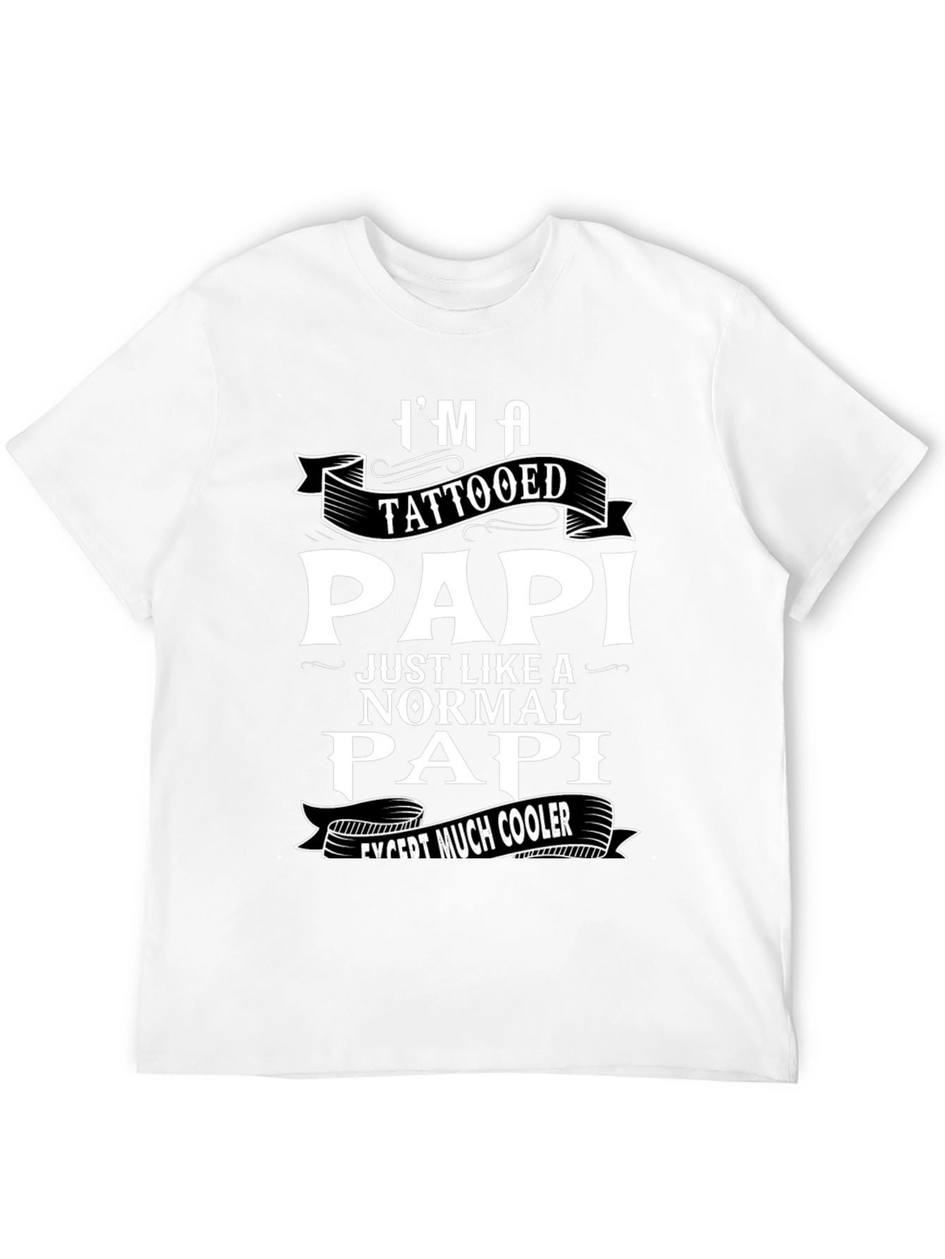 Tattooed Papi Graphic T-Shirt - Cool Fathers Day Gift