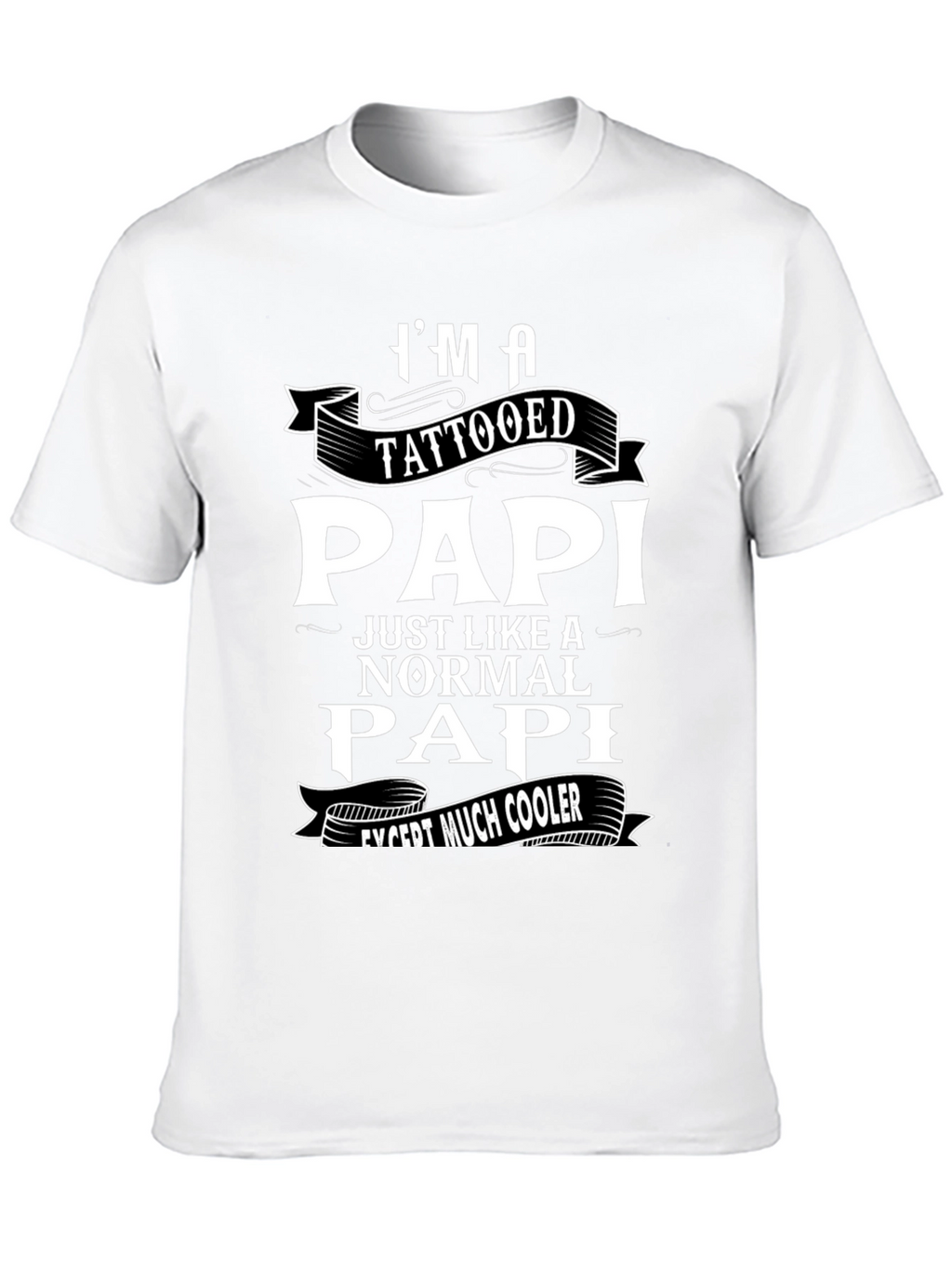 Tattooed Papi Graphic T-Shirt - Cool Fathers Day Gift