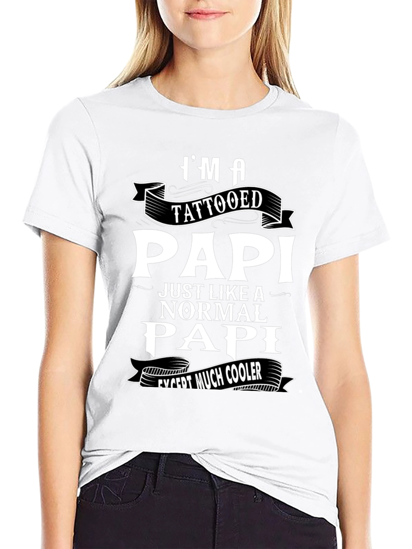 Tattooed Papi Graphic T-Shirt - Cool Fathers Day Gift