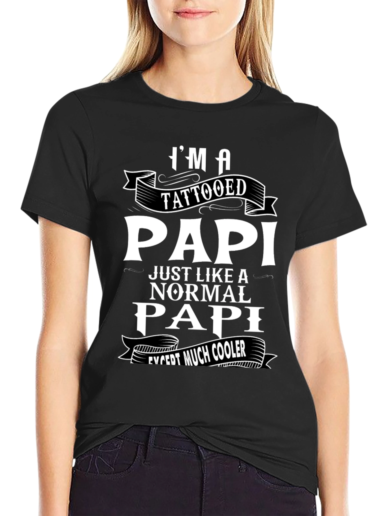 Tattooed Papi Graphic T-Shirt - Cool Fathers Day Gift