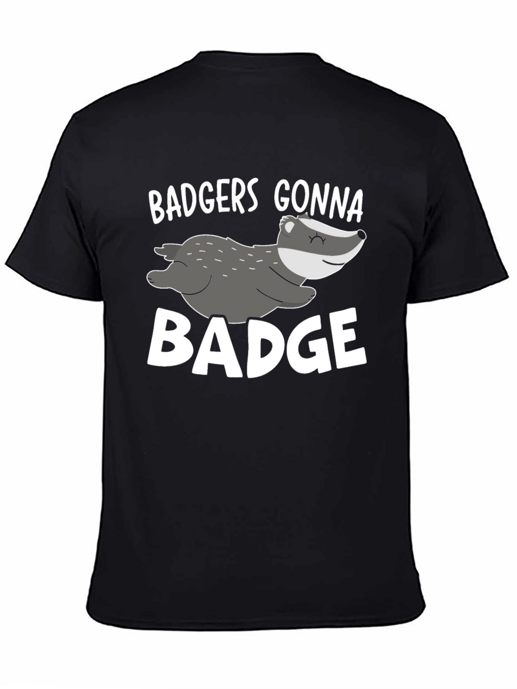 Badgers Gonna Badge Black Graphic Tee