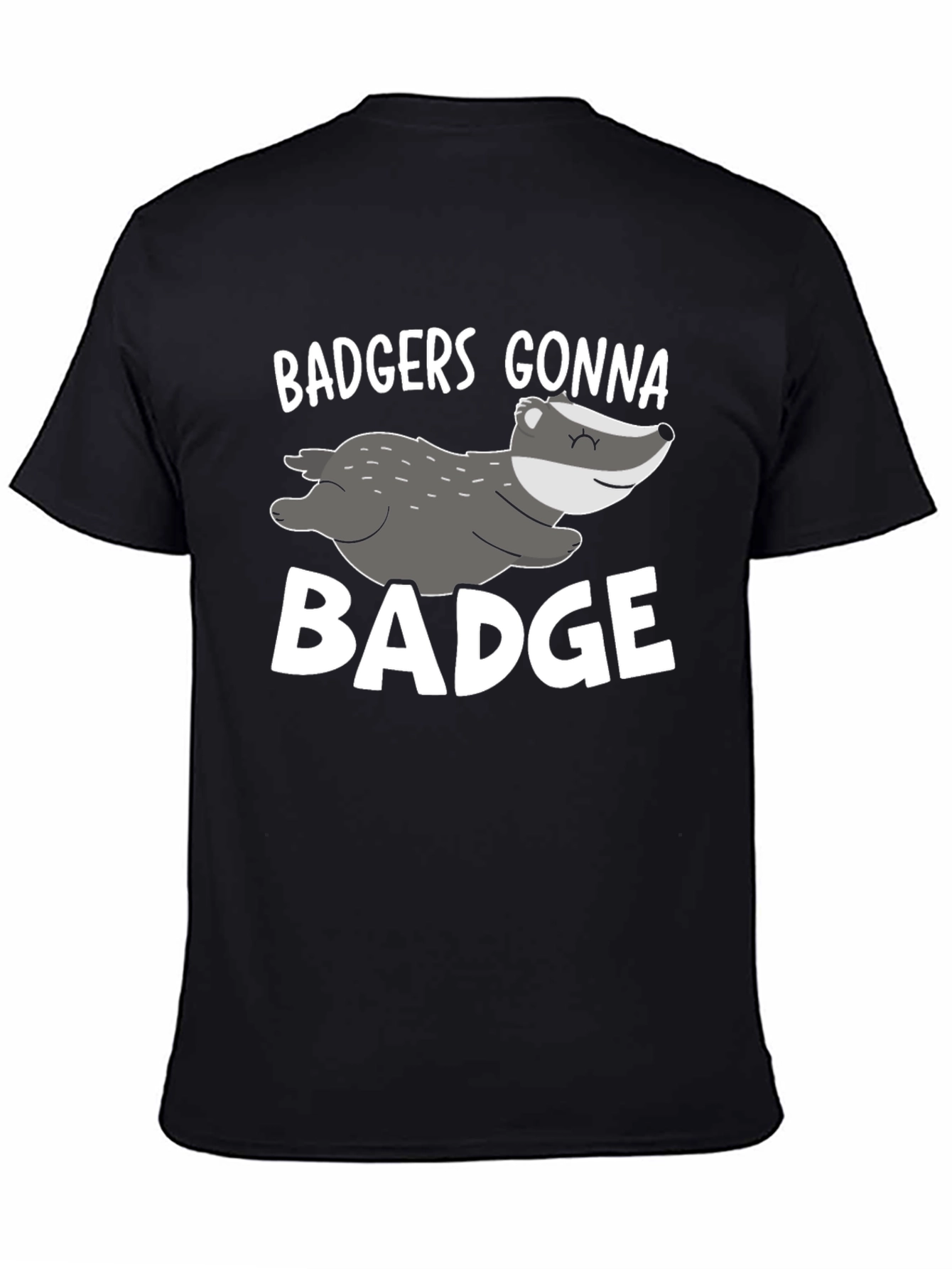Badgers Gonna Badge Black Graphic Tee