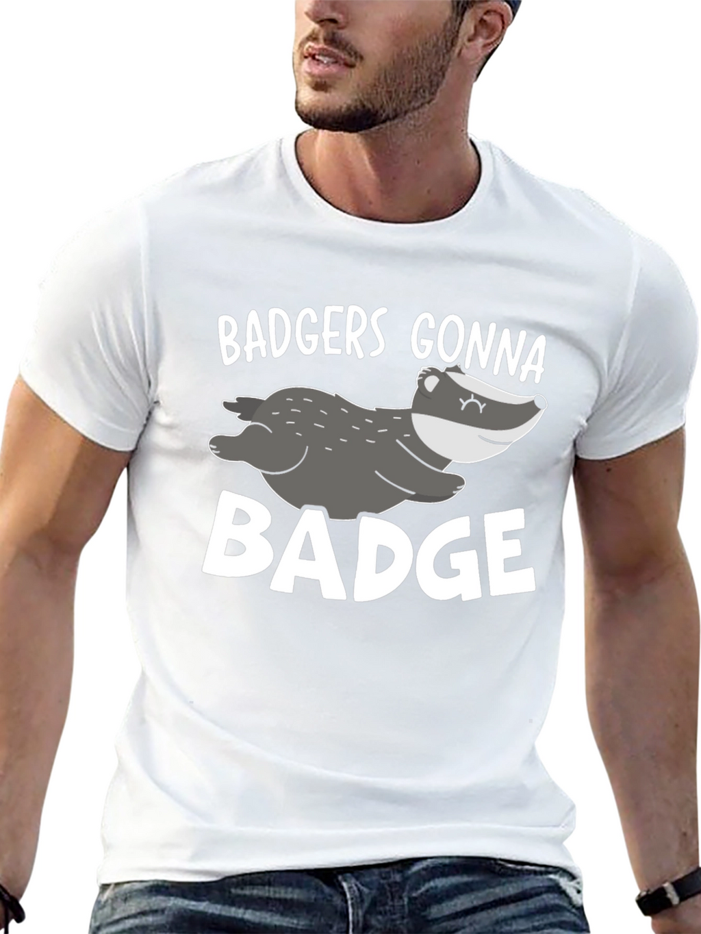 Badgers Gonna Badge Black Graphic Tee