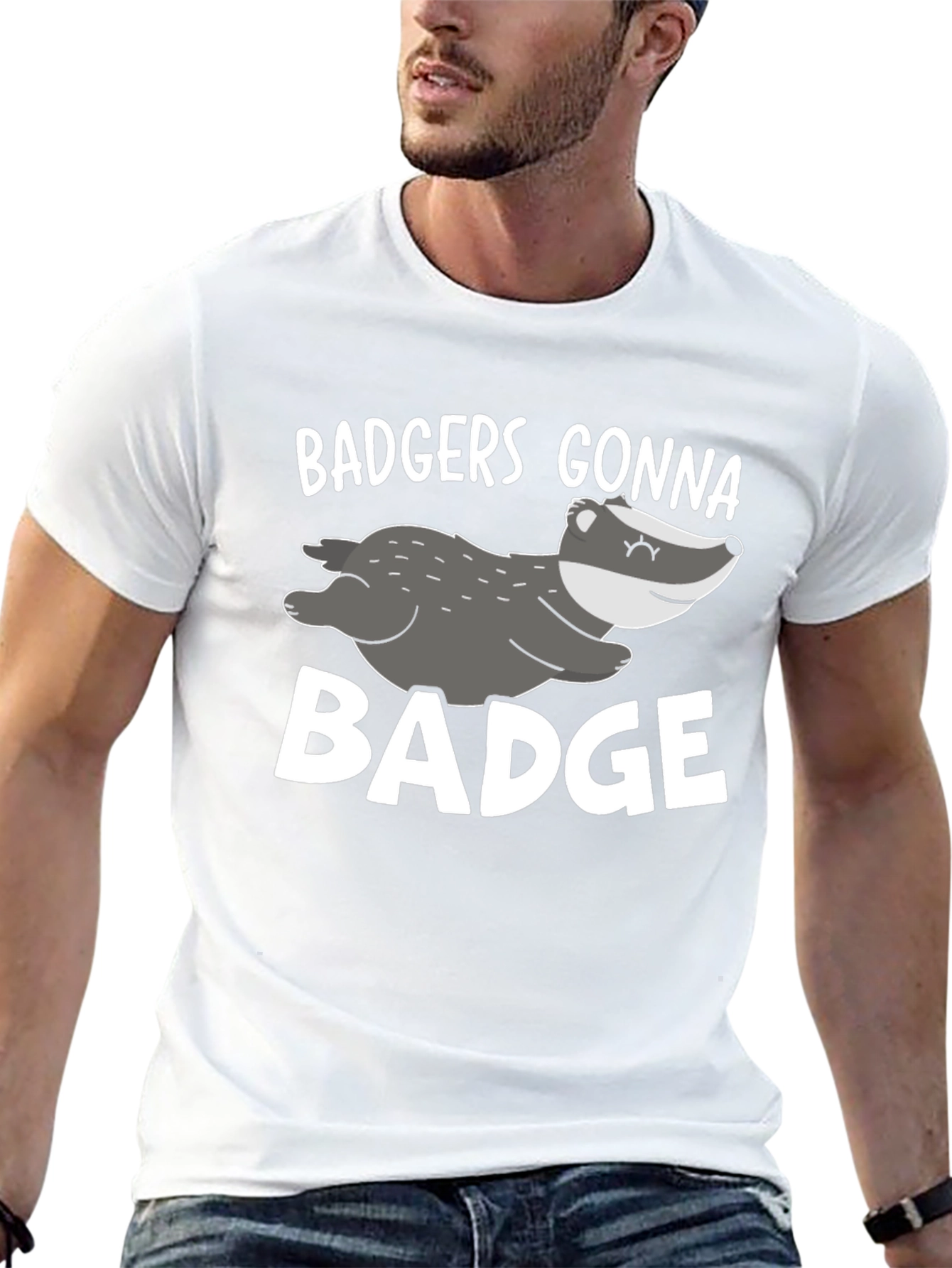 Badgers Gonna Badge Black Graphic Tee