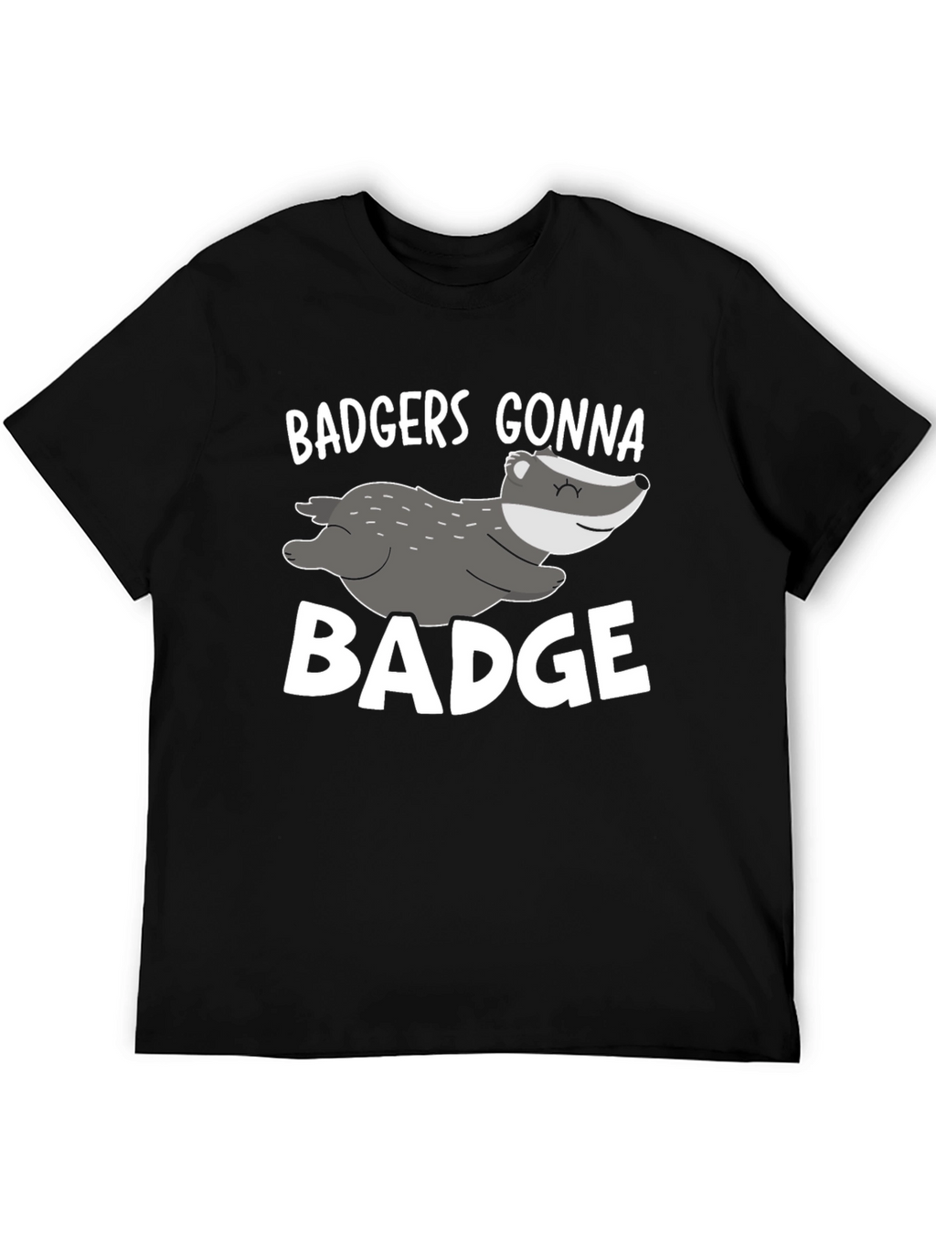 Badgers Gonna Badge Black Graphic Tee