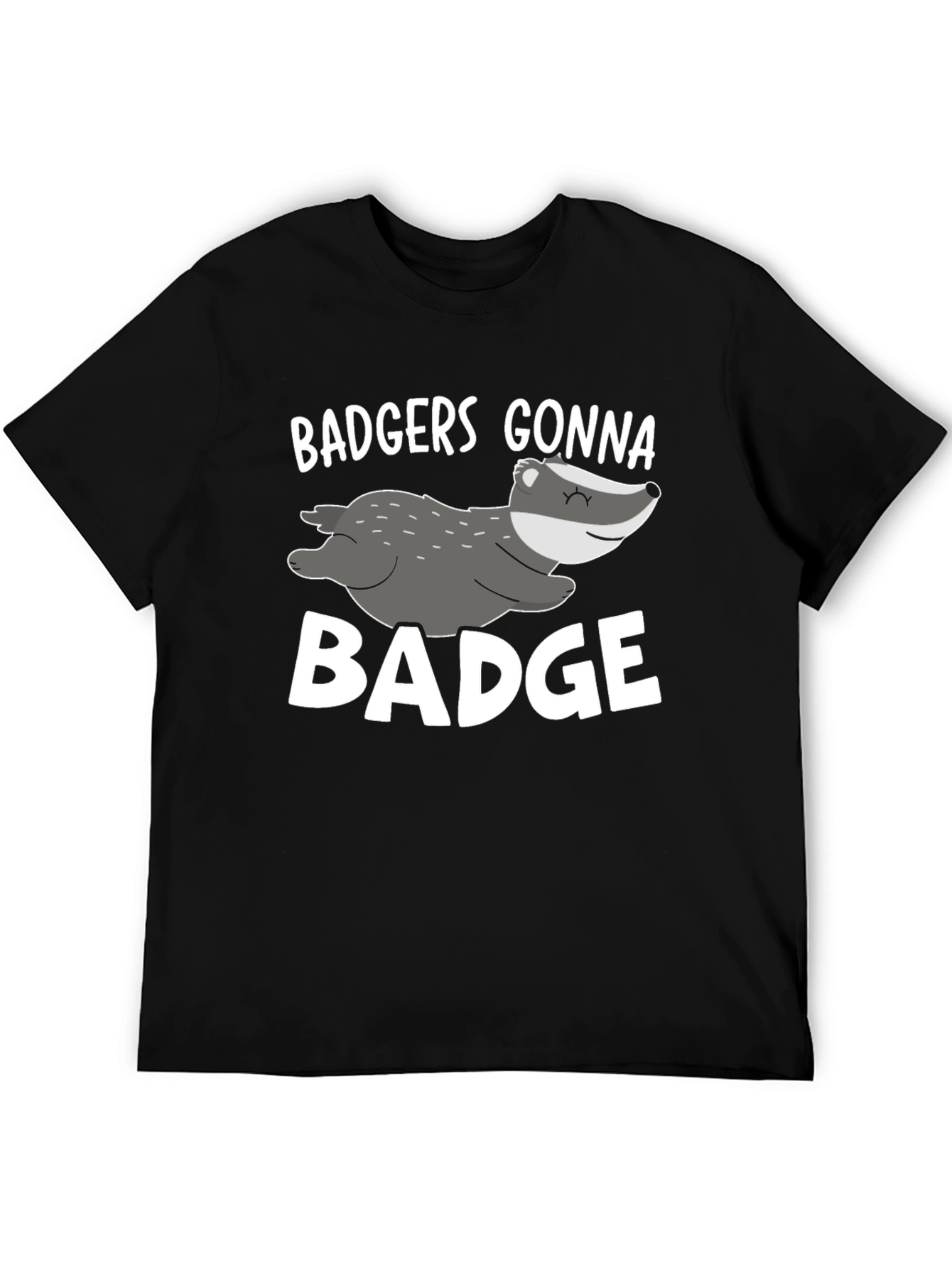 Badgers Gonna Badge Black Graphic Tee