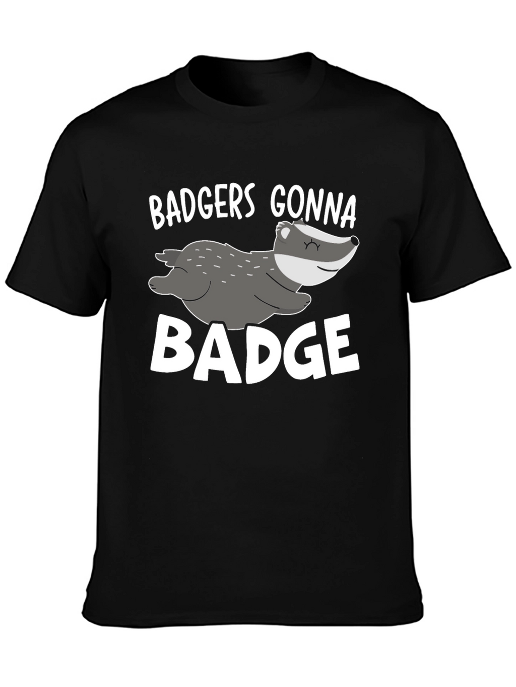 Badgers Gonna Badge Black Graphic Tee