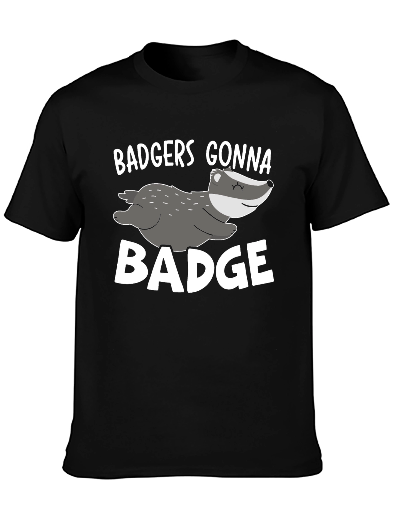 Badgers Gonna Badge Black Graphic Tee