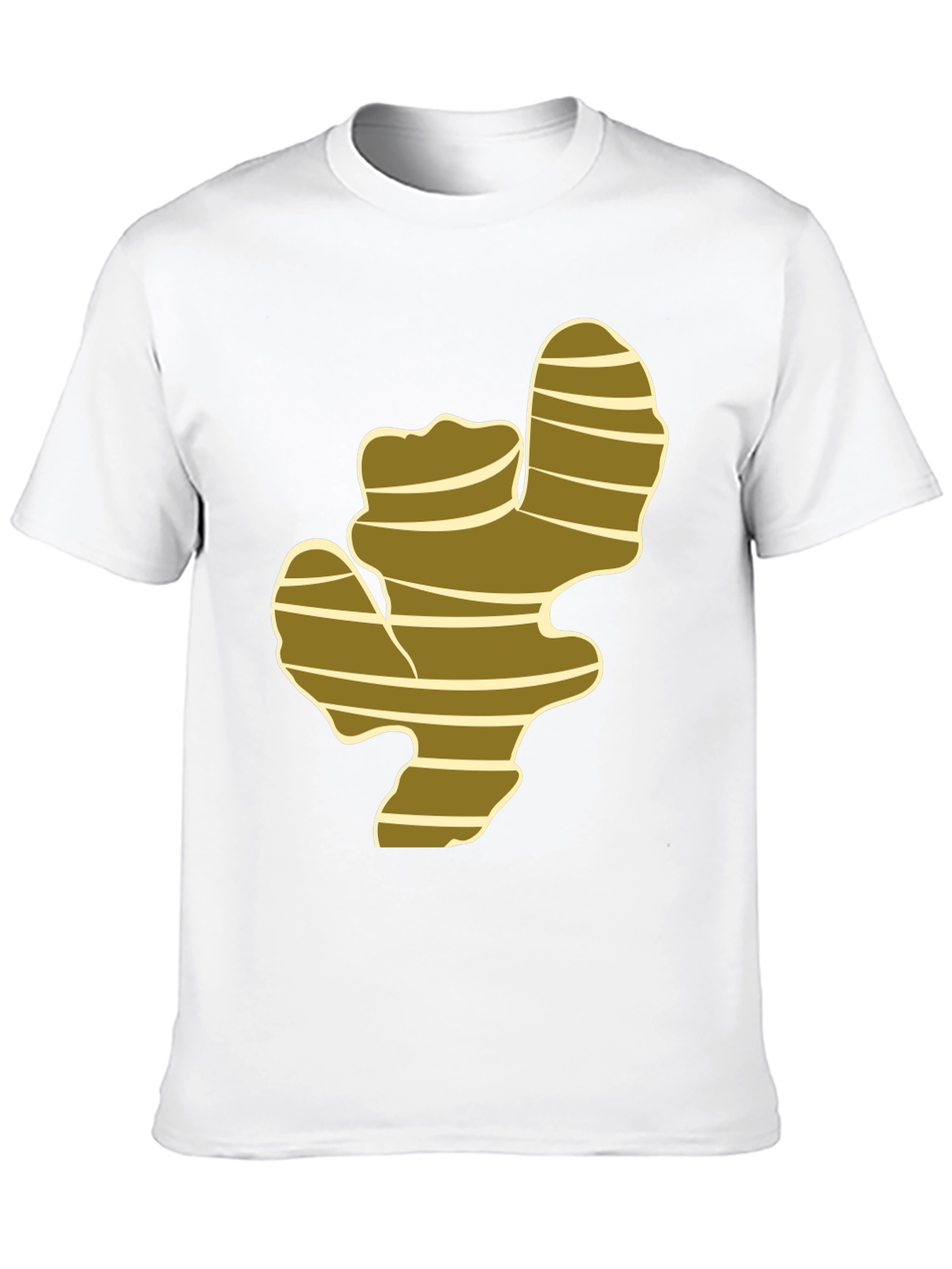 Ginger Root Graphic Print Black T-Shirt