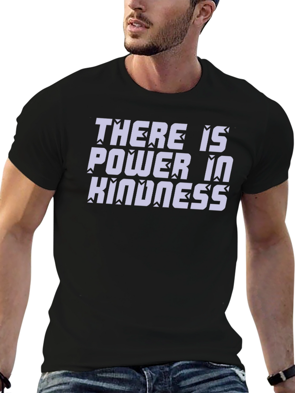 Power in Kindness Black Graphic Tee