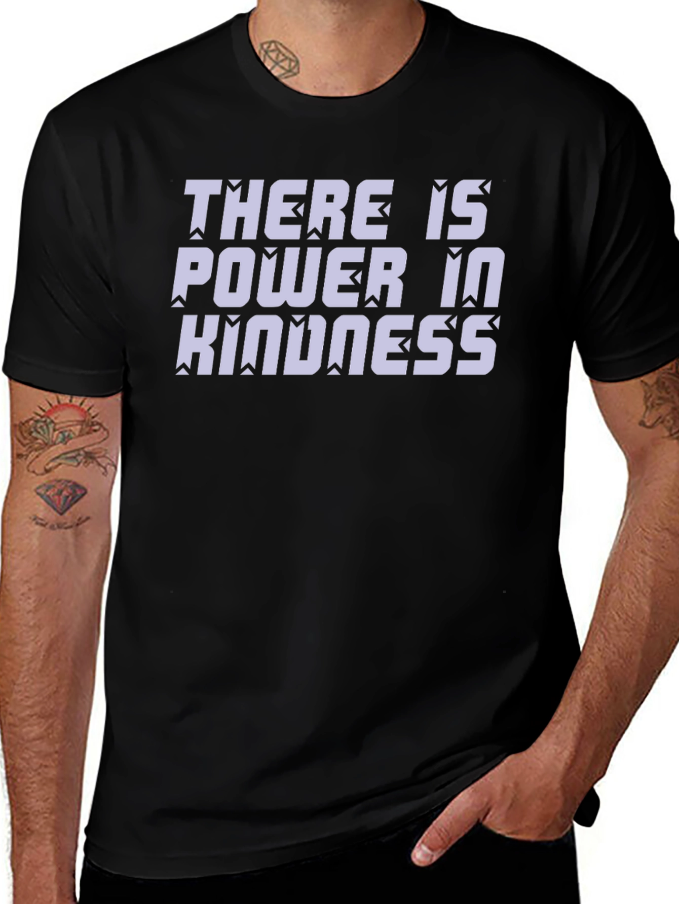 Power in Kindness Black Graphic Tee