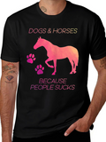 Dogs & Horses Because People Suck T-Shirt