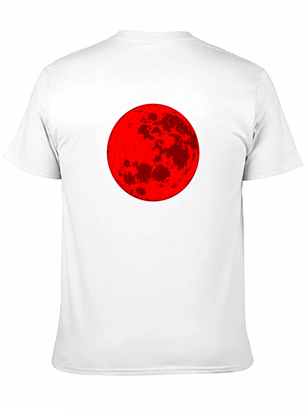 Red Moon Graphic Tee - Stylish Black T-Shirt