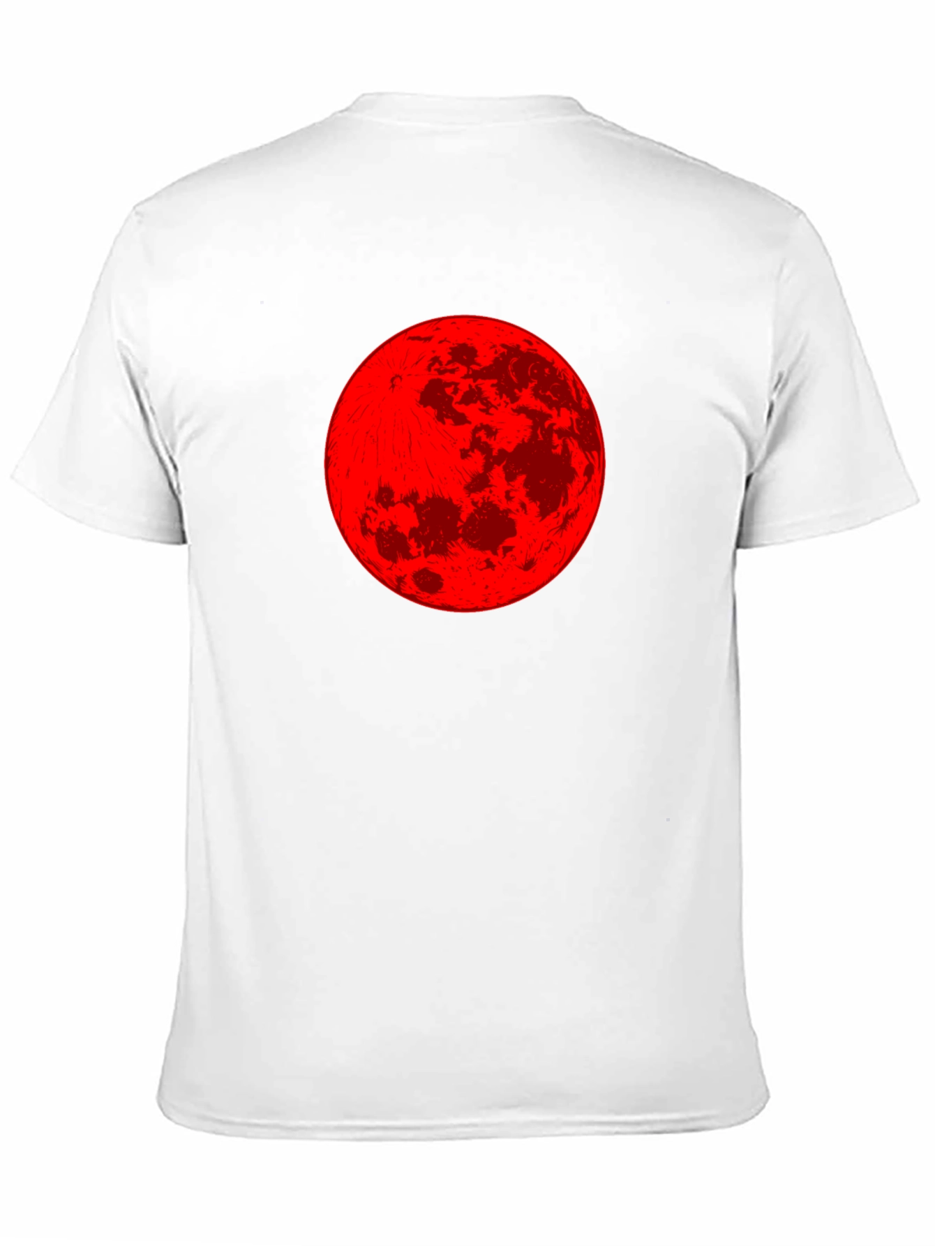Red Moon Graphic Tee - Stylish Black T-Shirt