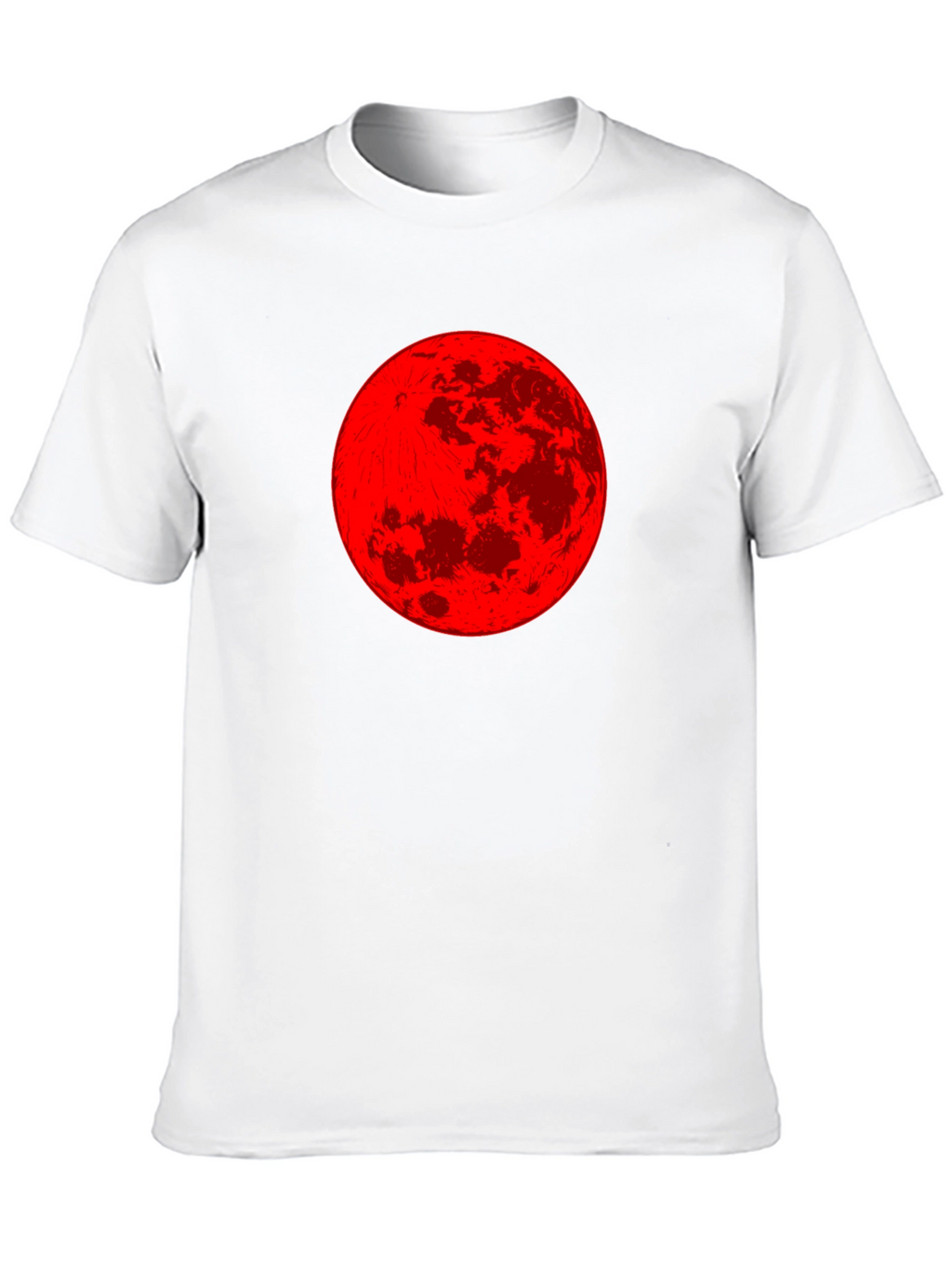 Red Moon Graphic Tee - Stylish Black T-Shirt