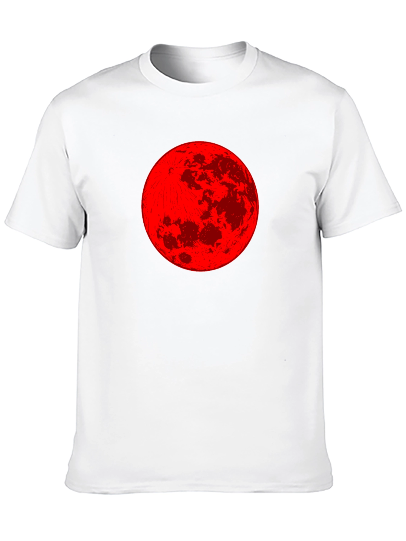Red Moon Graphic Tee - Stylish Black T-Shirt