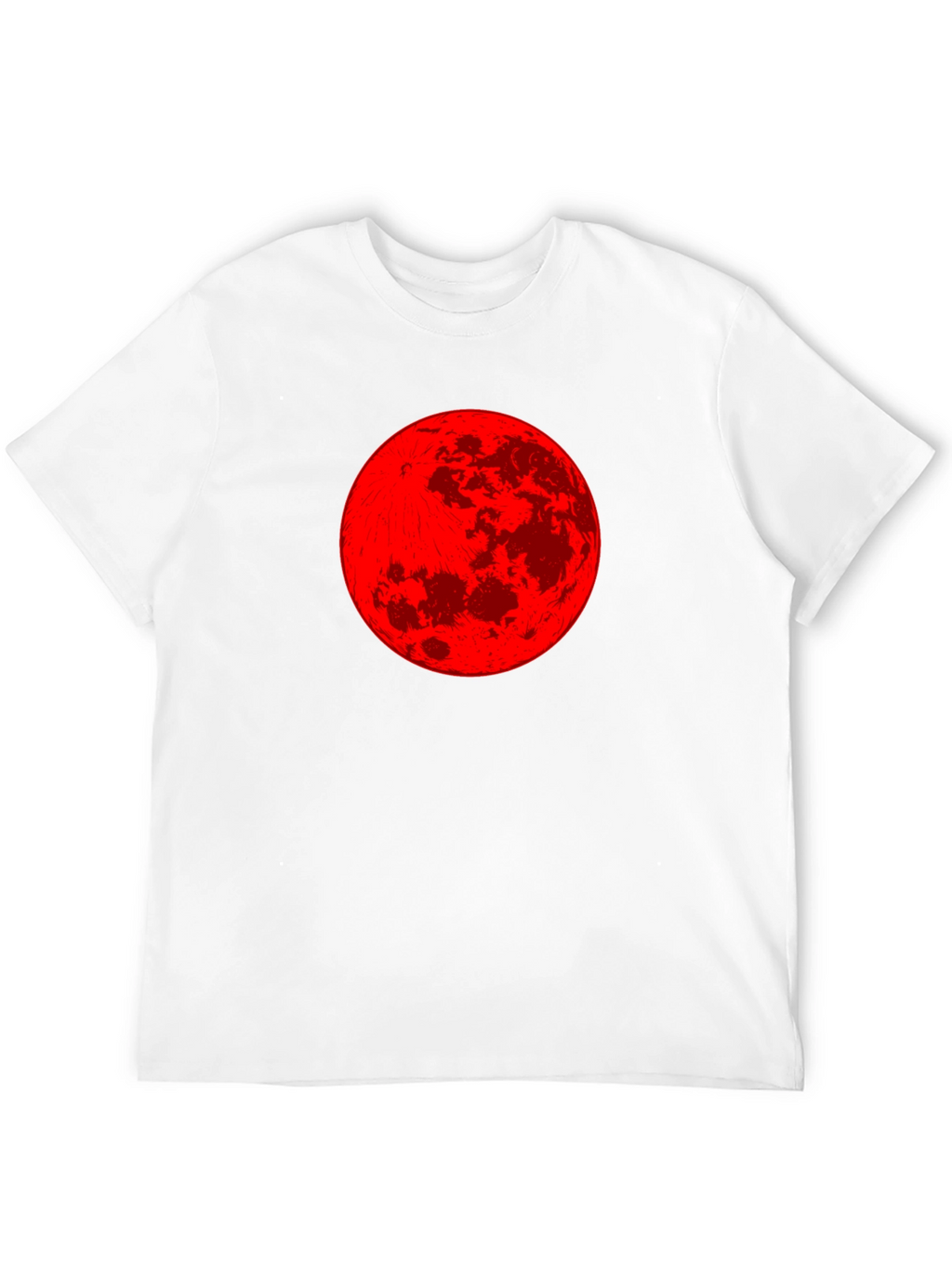Red Moon Graphic Tee - Stylish Black T-Shirt