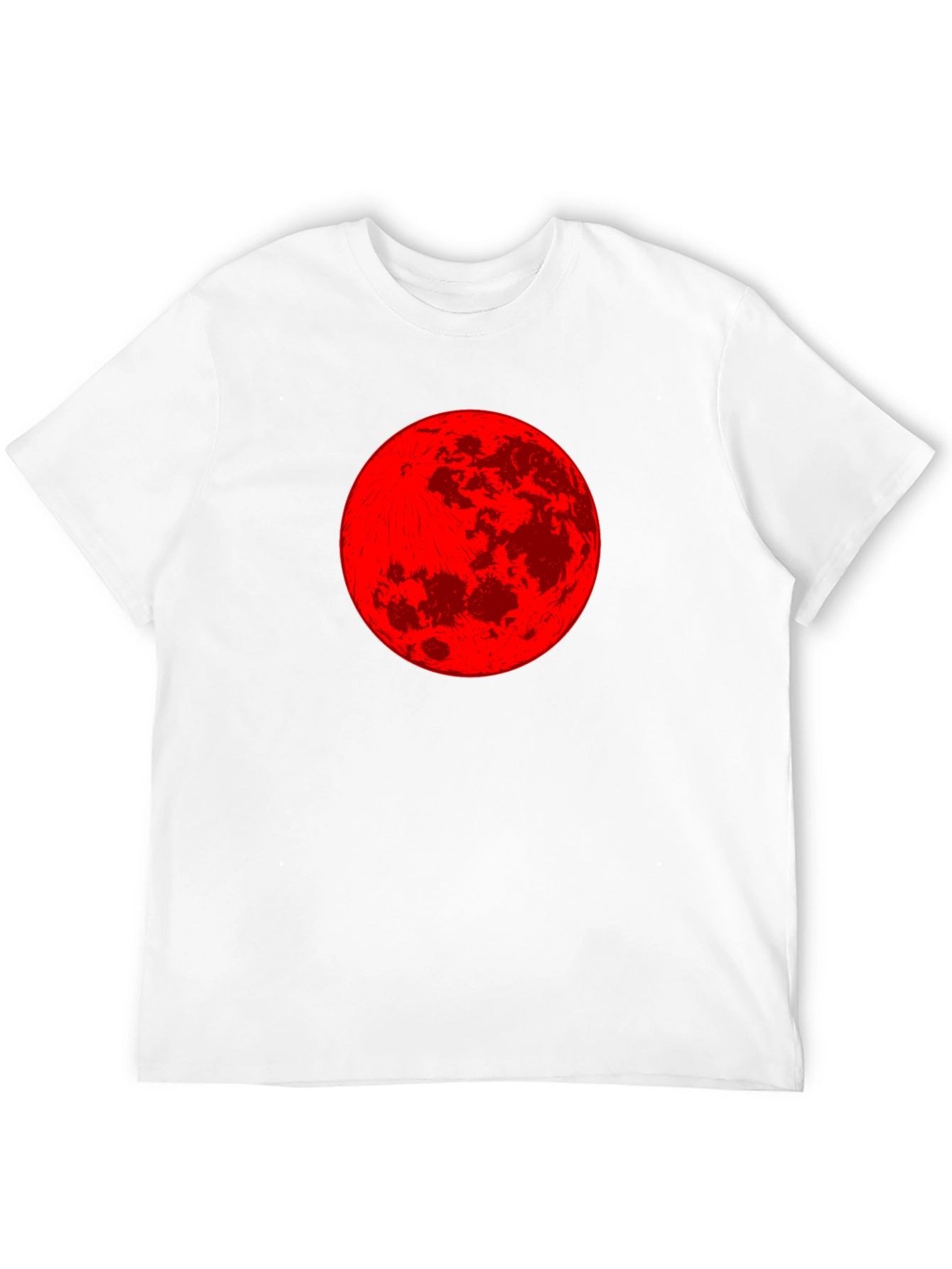 Red Moon Graphic Tee - Stylish Black T-Shirt