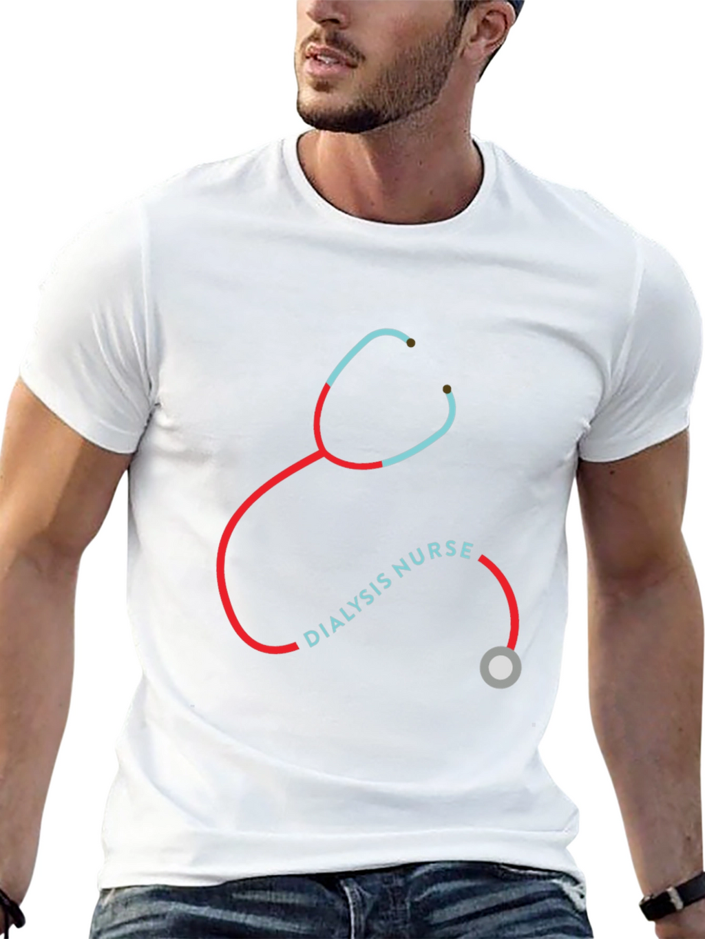 Dialysis Nurse Stethoscope Graphic Tee