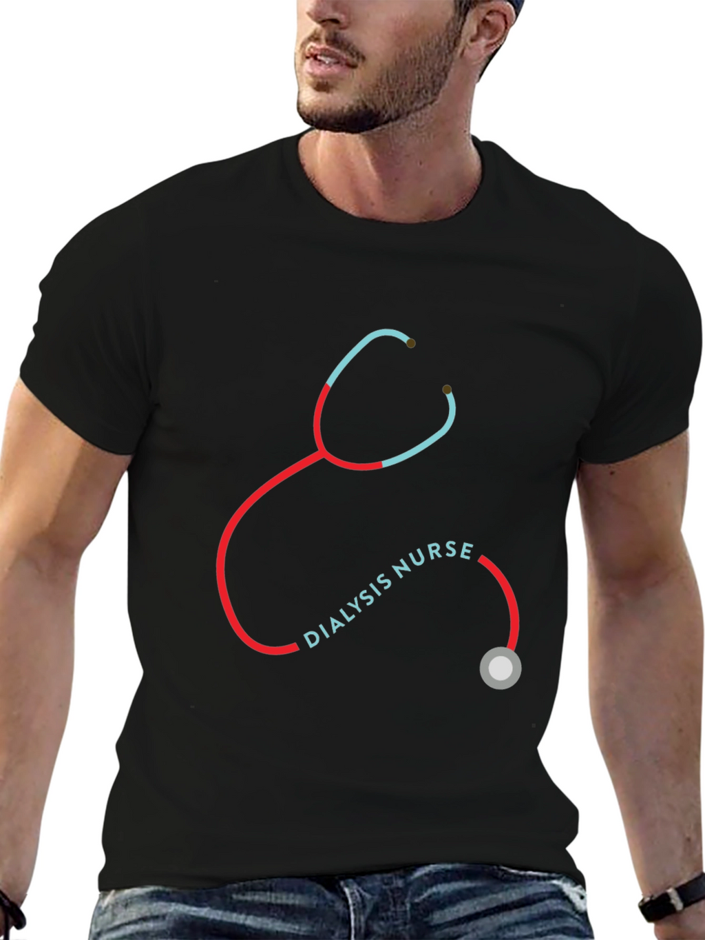 Dialysis Nurse Stethoscope Graphic Tee