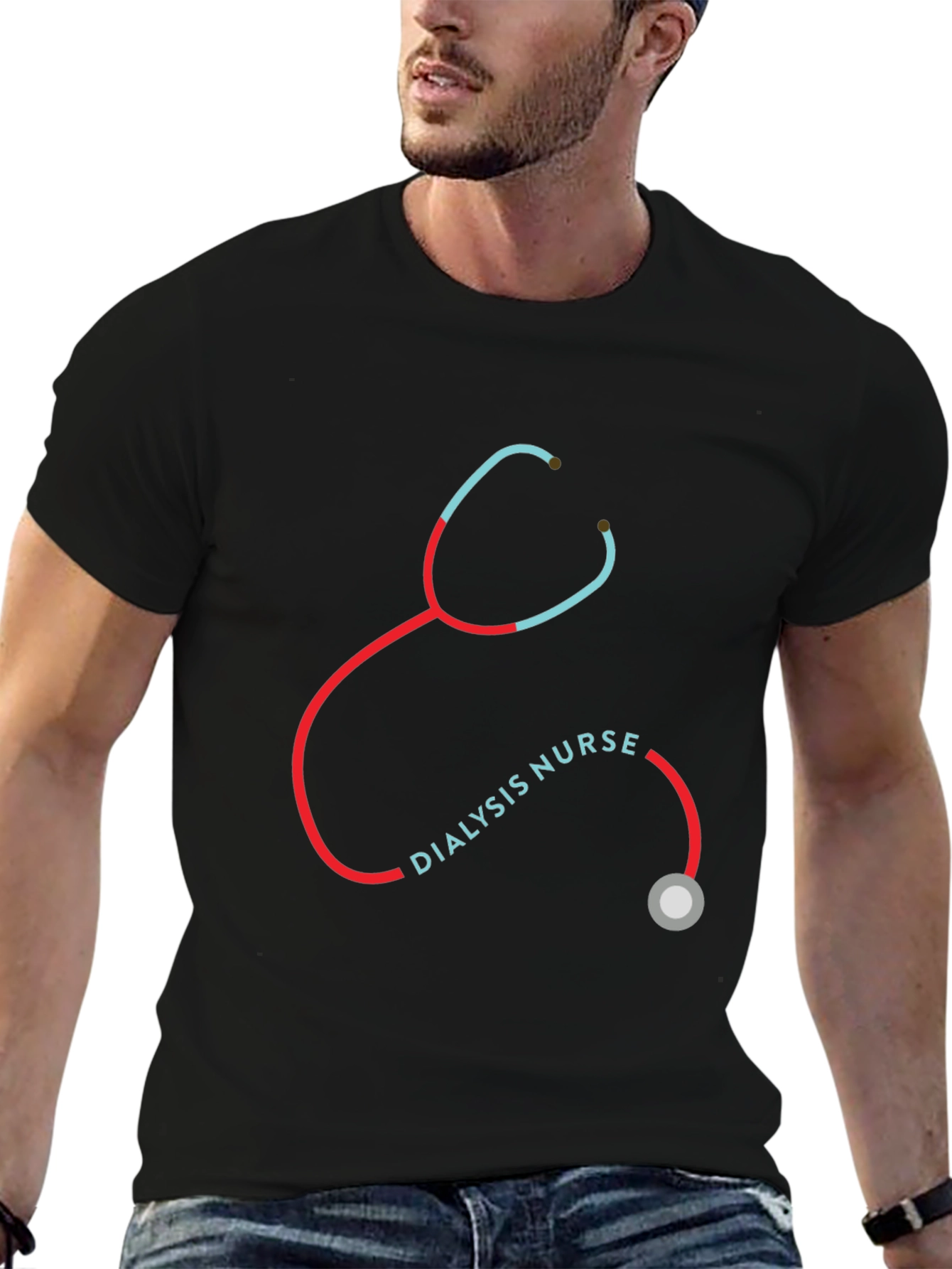 Dialysis Nurse Stethoscope Graphic Tee