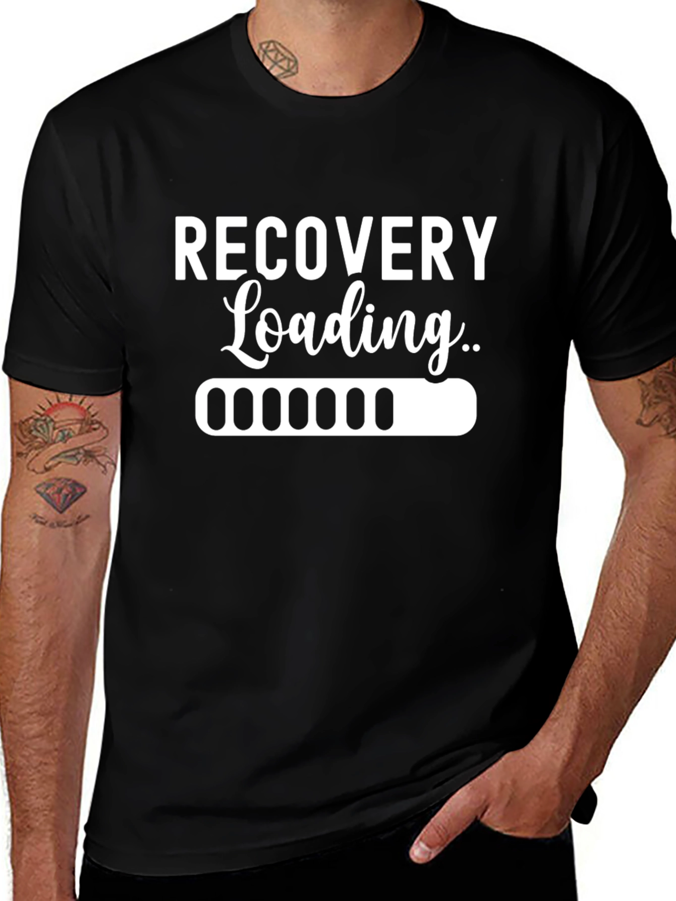 Recovery Loading T-Shirt - Black Graphic Tee