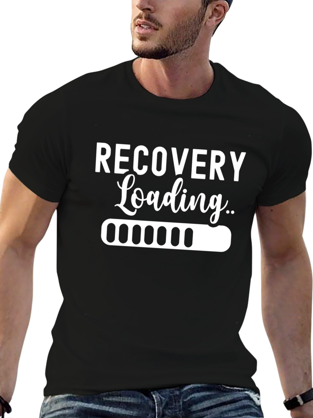 Recovery Loading T-Shirt - Black Graphic Tee
