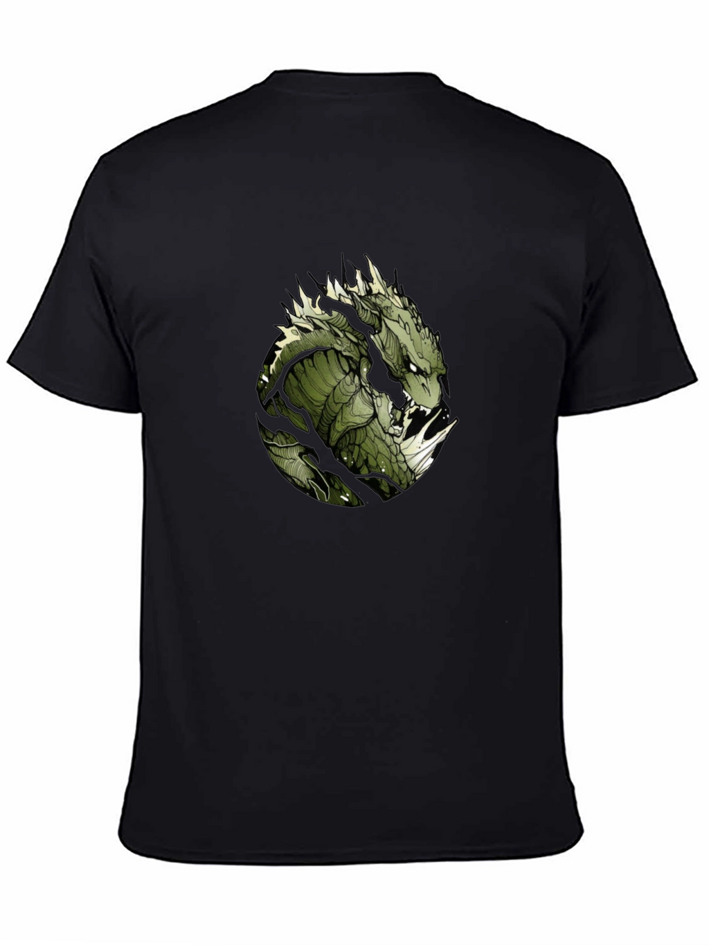 Green Dragon Graphic T-Shirt - Mens Black Tee