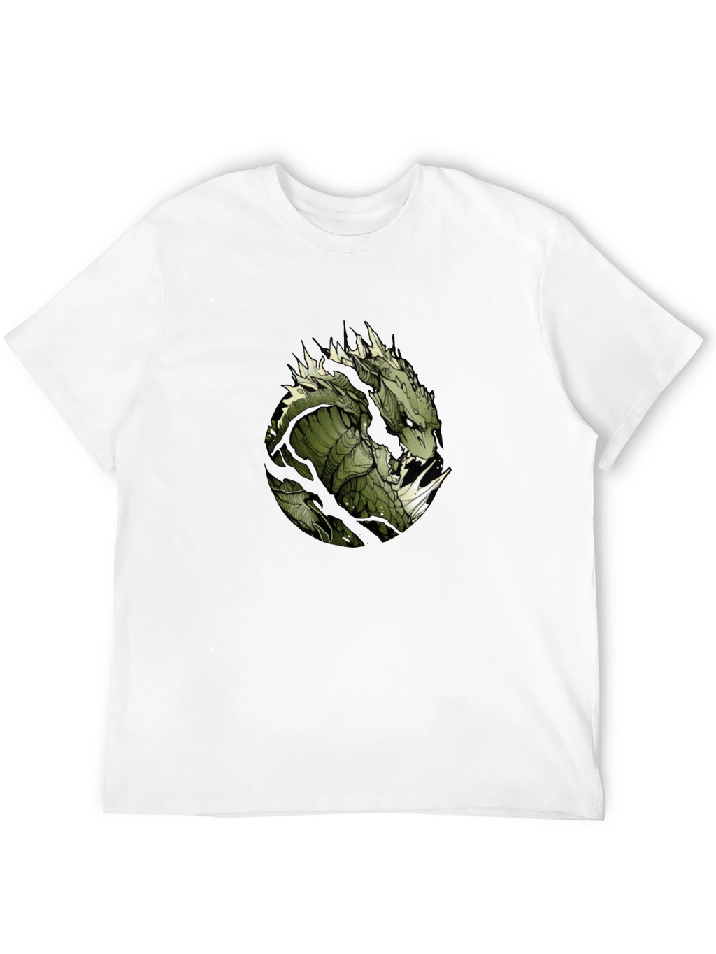 Green Dragon Graphic T-Shirt - Mens Black Tee