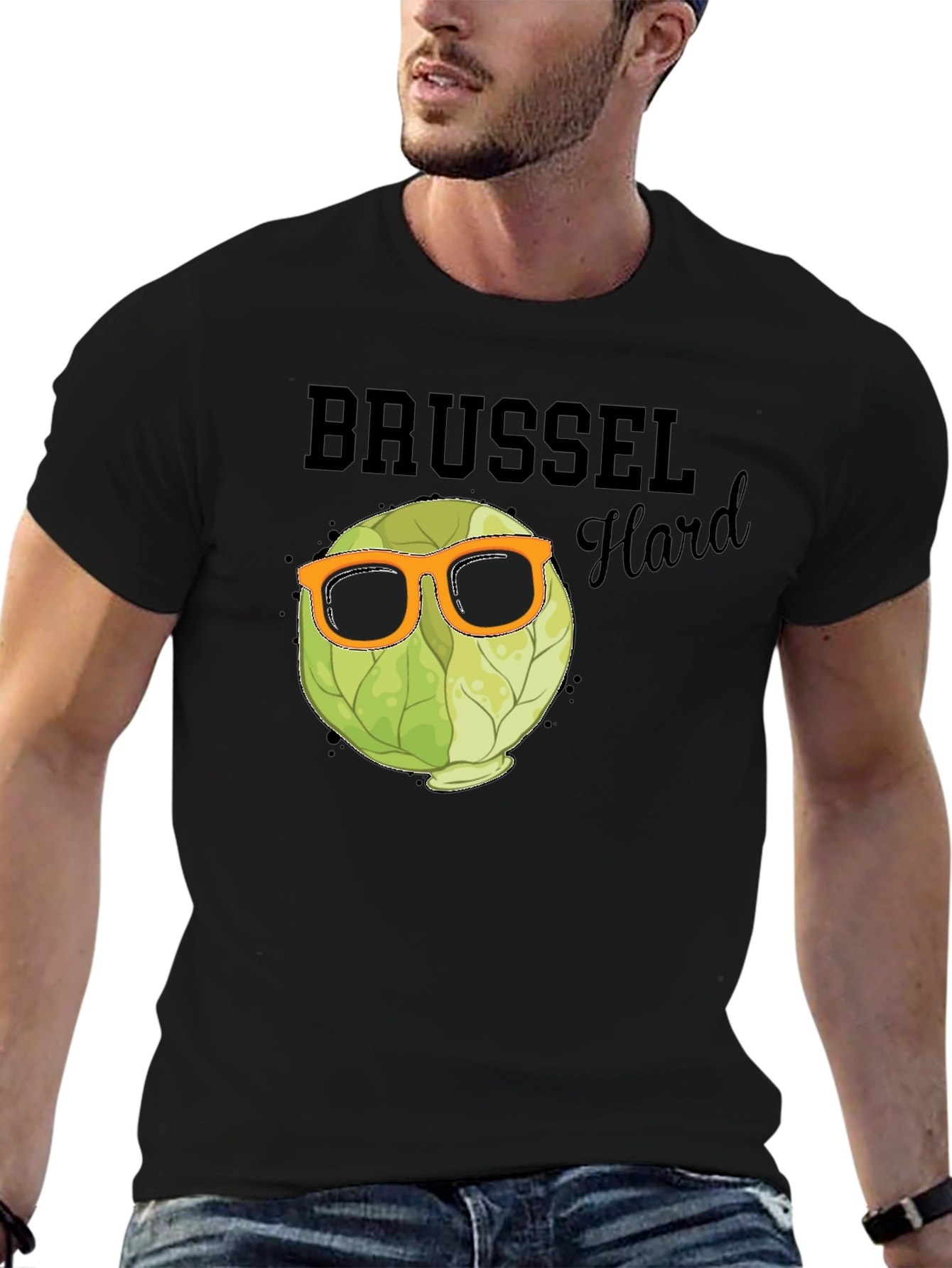 Brussels Hard Mens Black T-Shirt