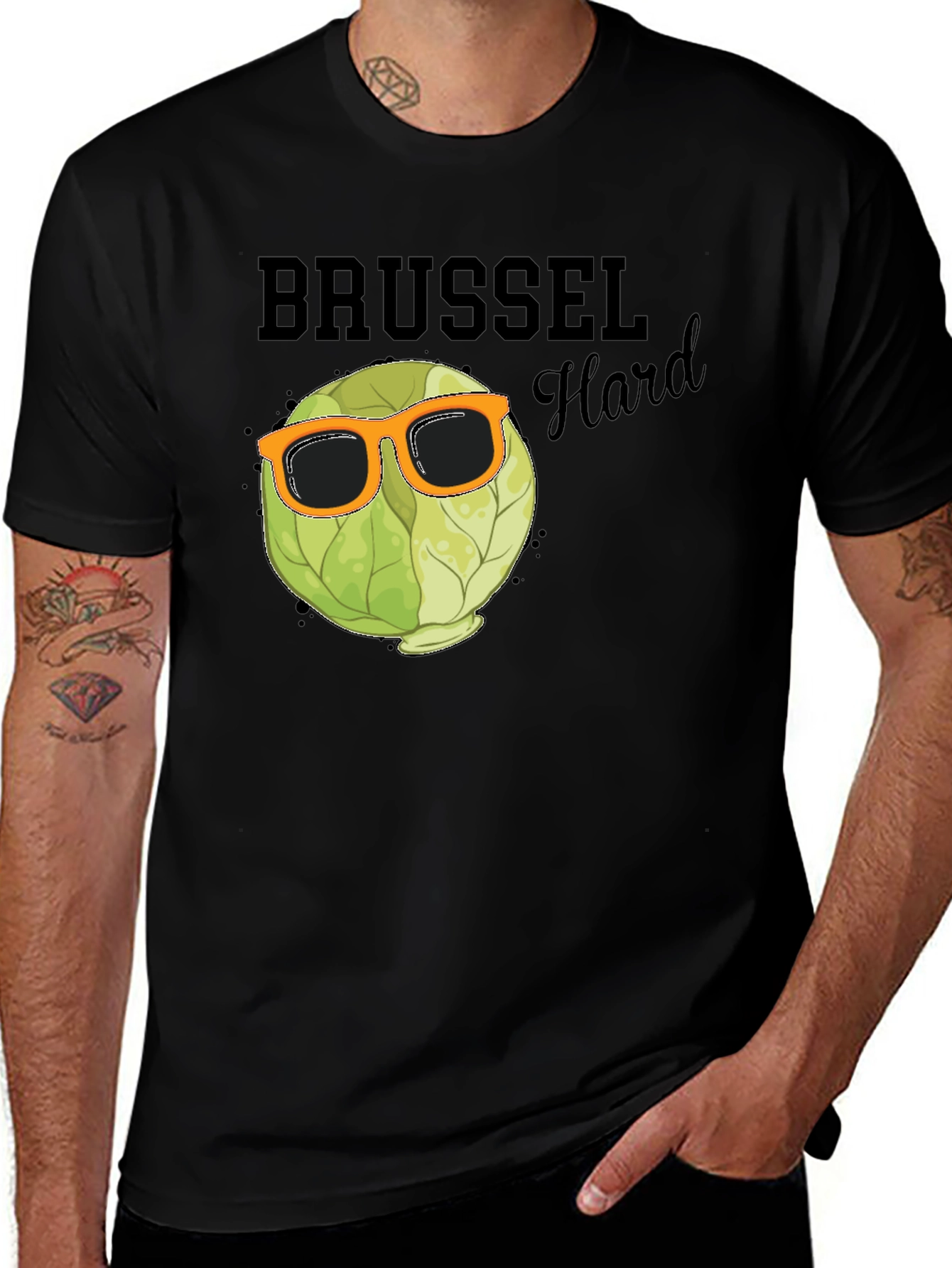Brussels Hard Mens Black T-Shirt