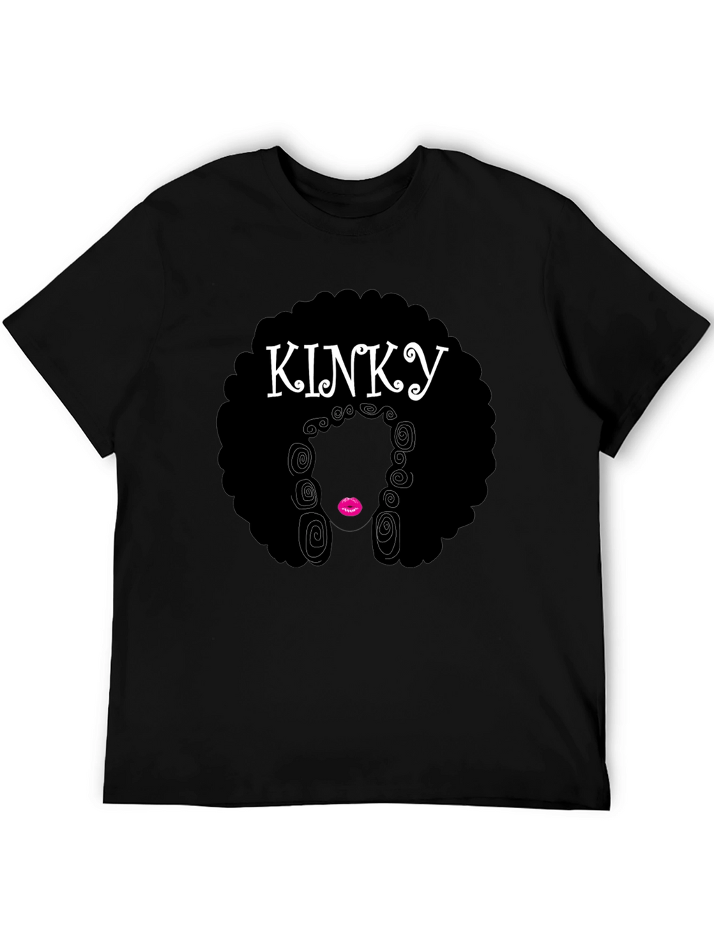 KINKY Afro Graphic T-Shirt - Black