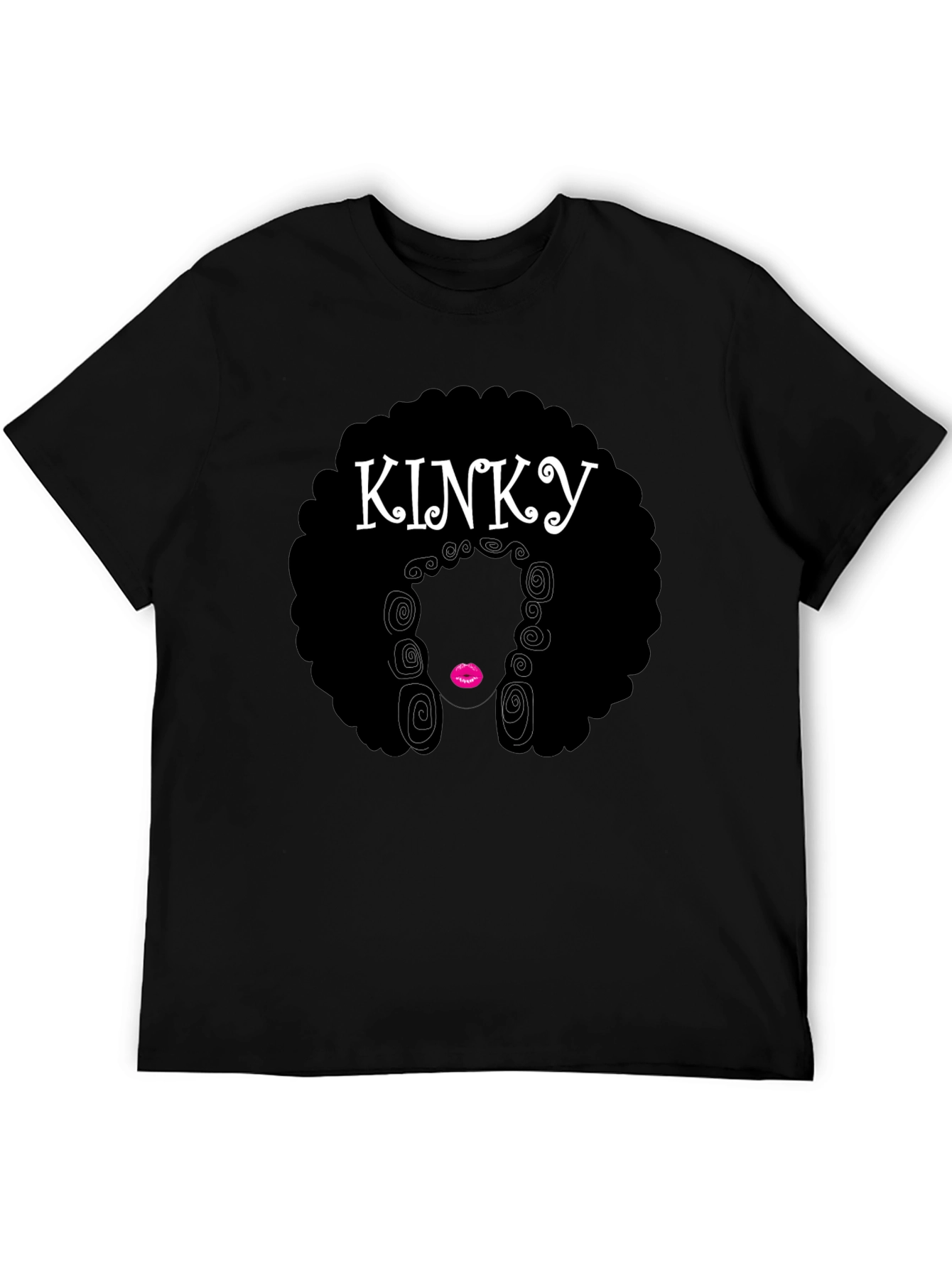 KINKY Afro Graphic T-Shirt - Black