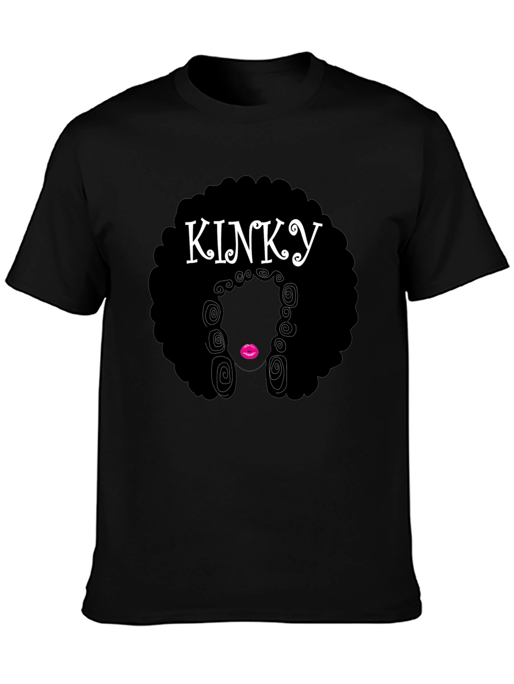 KINKY Afro Graphic T-Shirt - Black