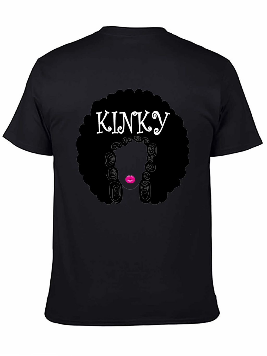KINKY Afro Graphic T-Shirt - Black