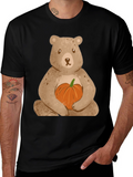 Bear Hugging Pumpkin T-Shirt - Cute Fall Apparel