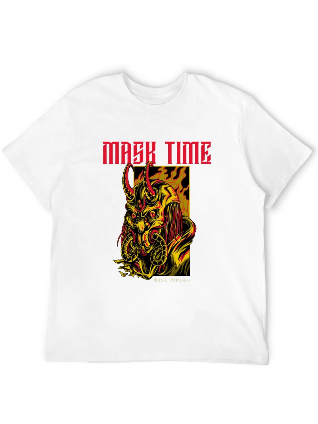 Mask Time Graphic Tee - Dark Aesthetic