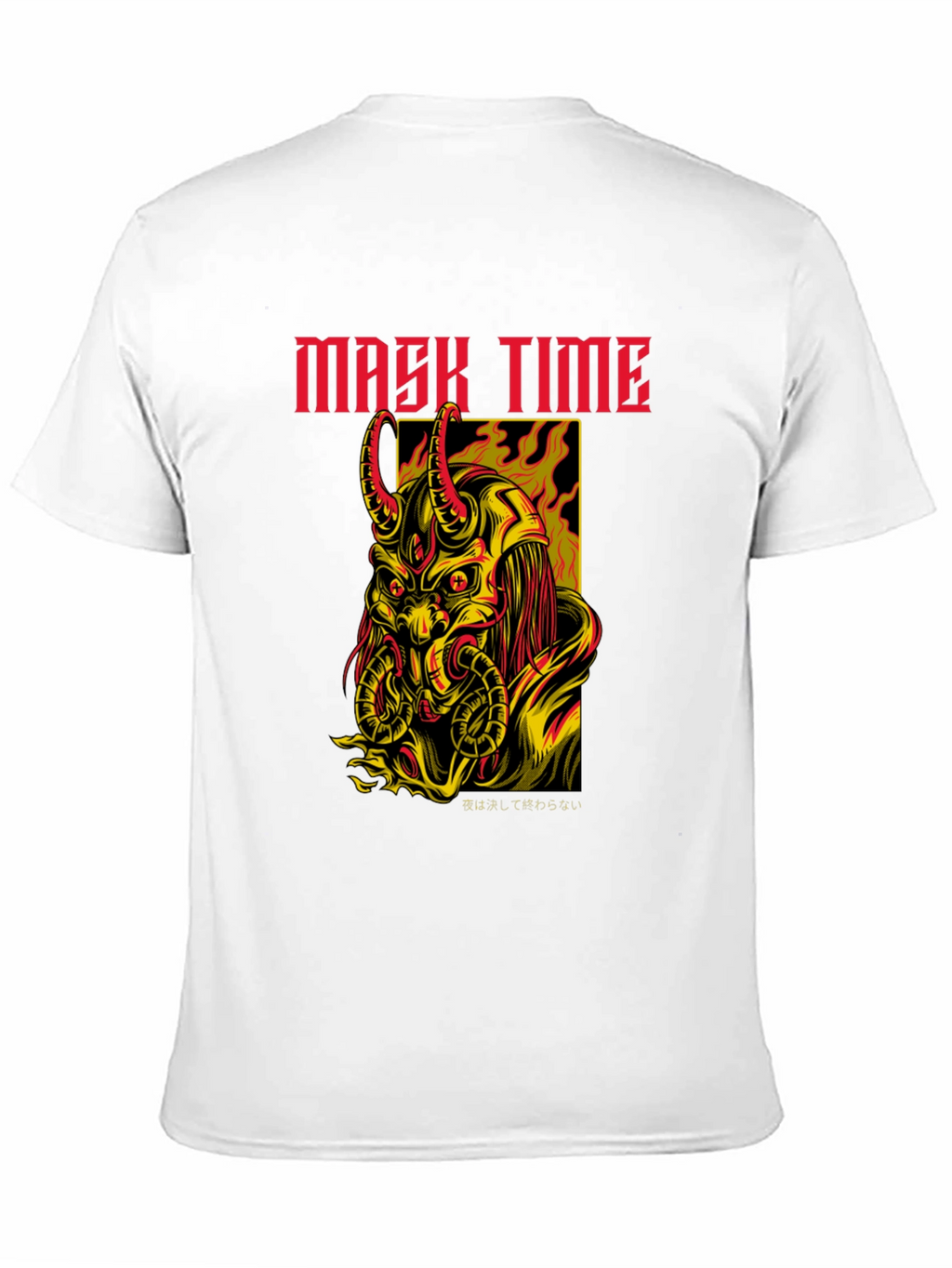 Mask Time Graphic Tee - Dark Aesthetic