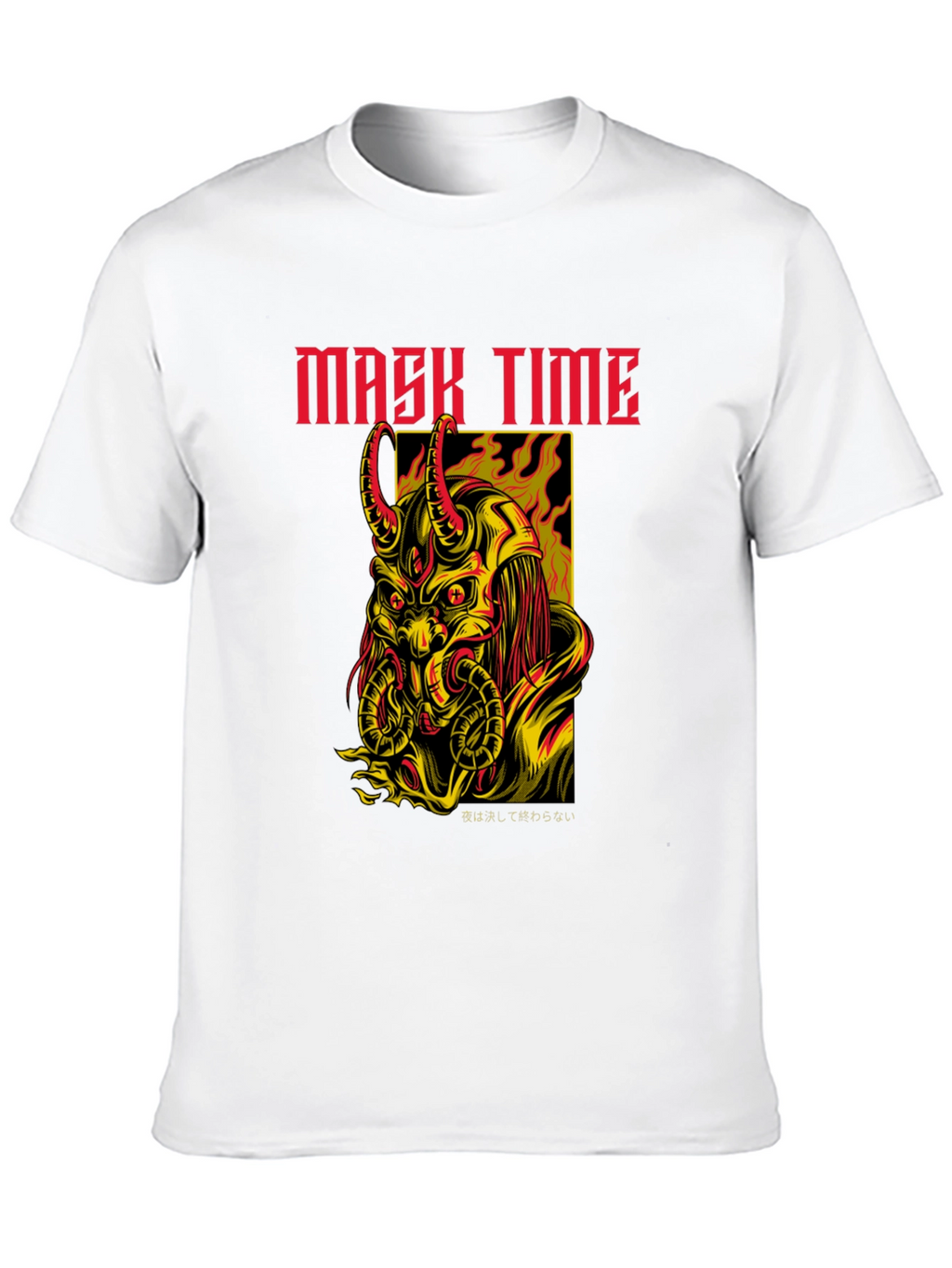 Mask Time Graphic Tee - Dark Aesthetic