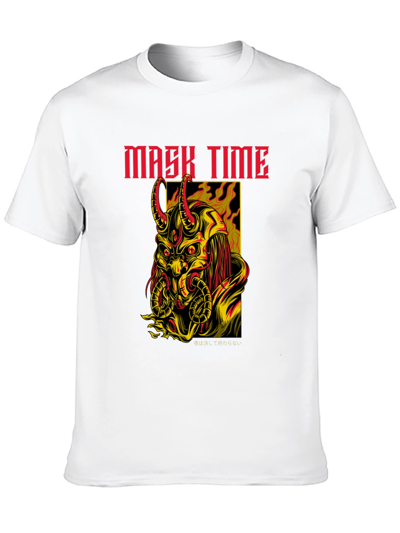 Mask Time Graphic Tee - Dark Aesthetic