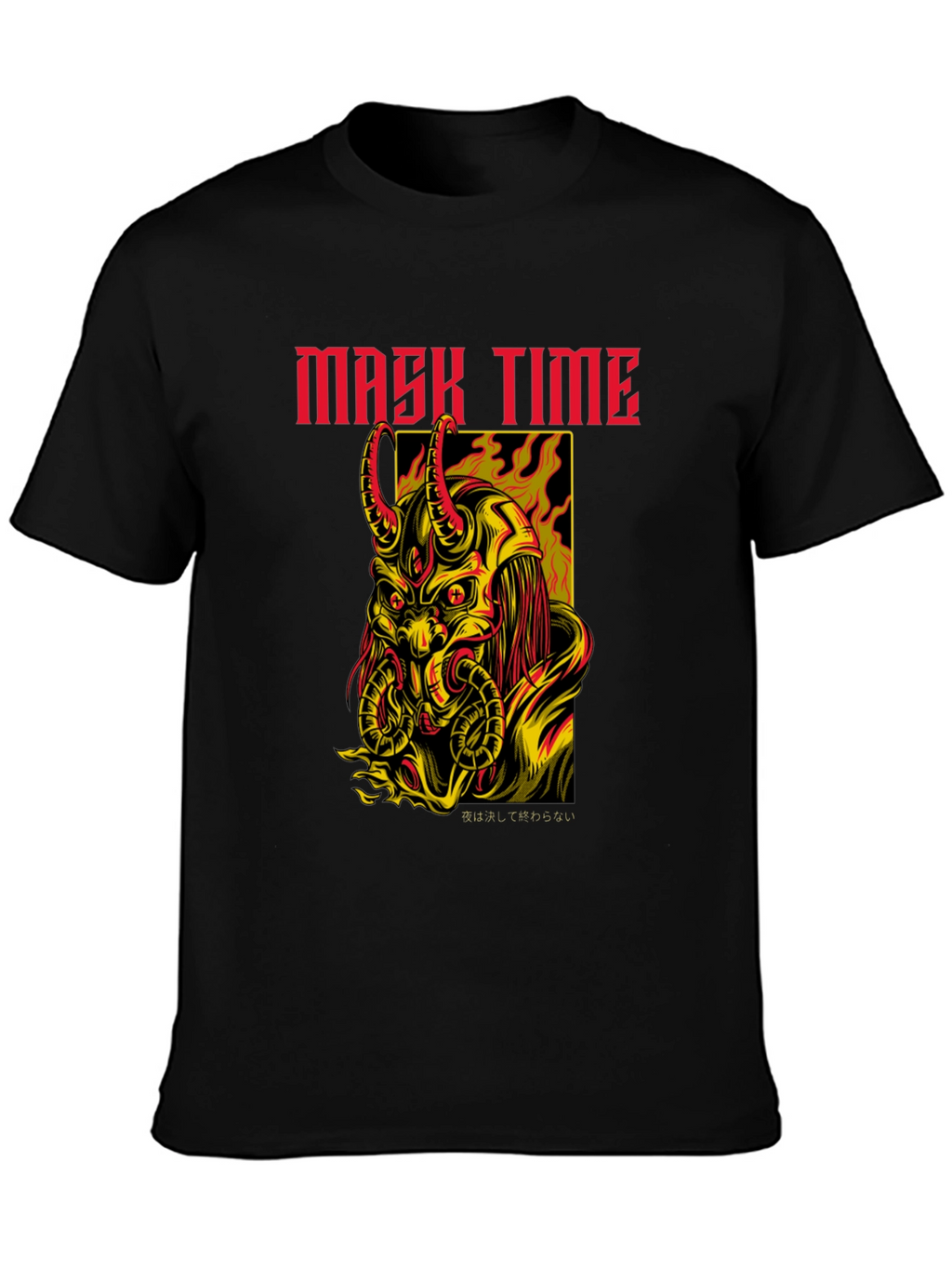 Mask Time Graphic Tee - Dark Aesthetic