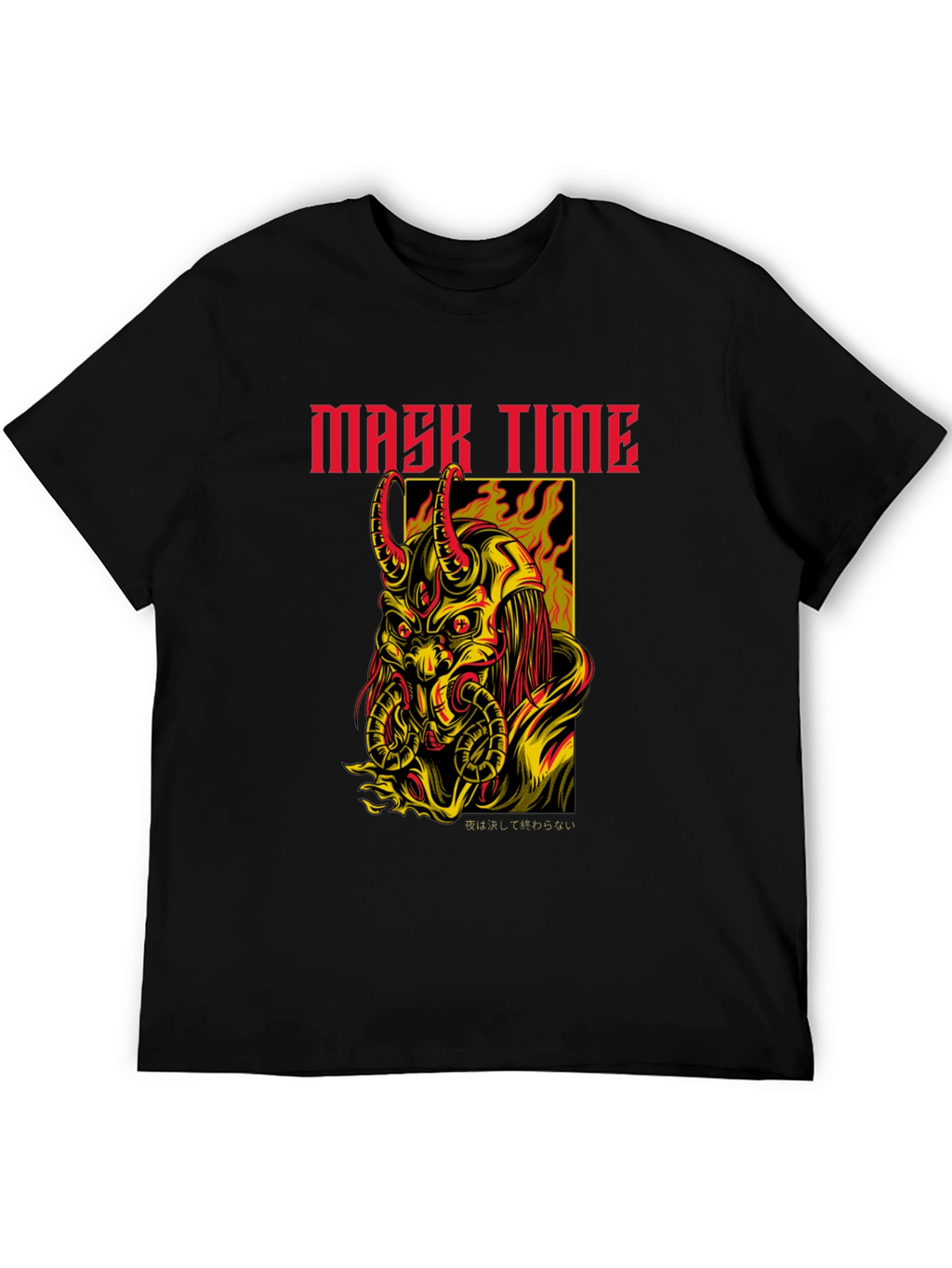 Mask Time Graphic Tee - Dark Aesthetic
