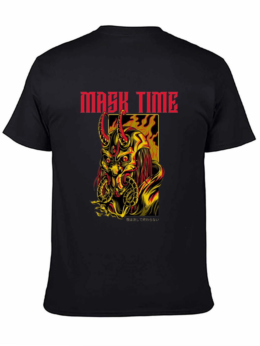 Mask Time Graphic Tee - Dark Aesthetic