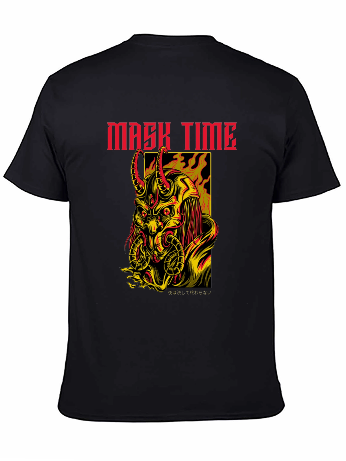 Mask Time Graphic Tee - Dark Aesthetic