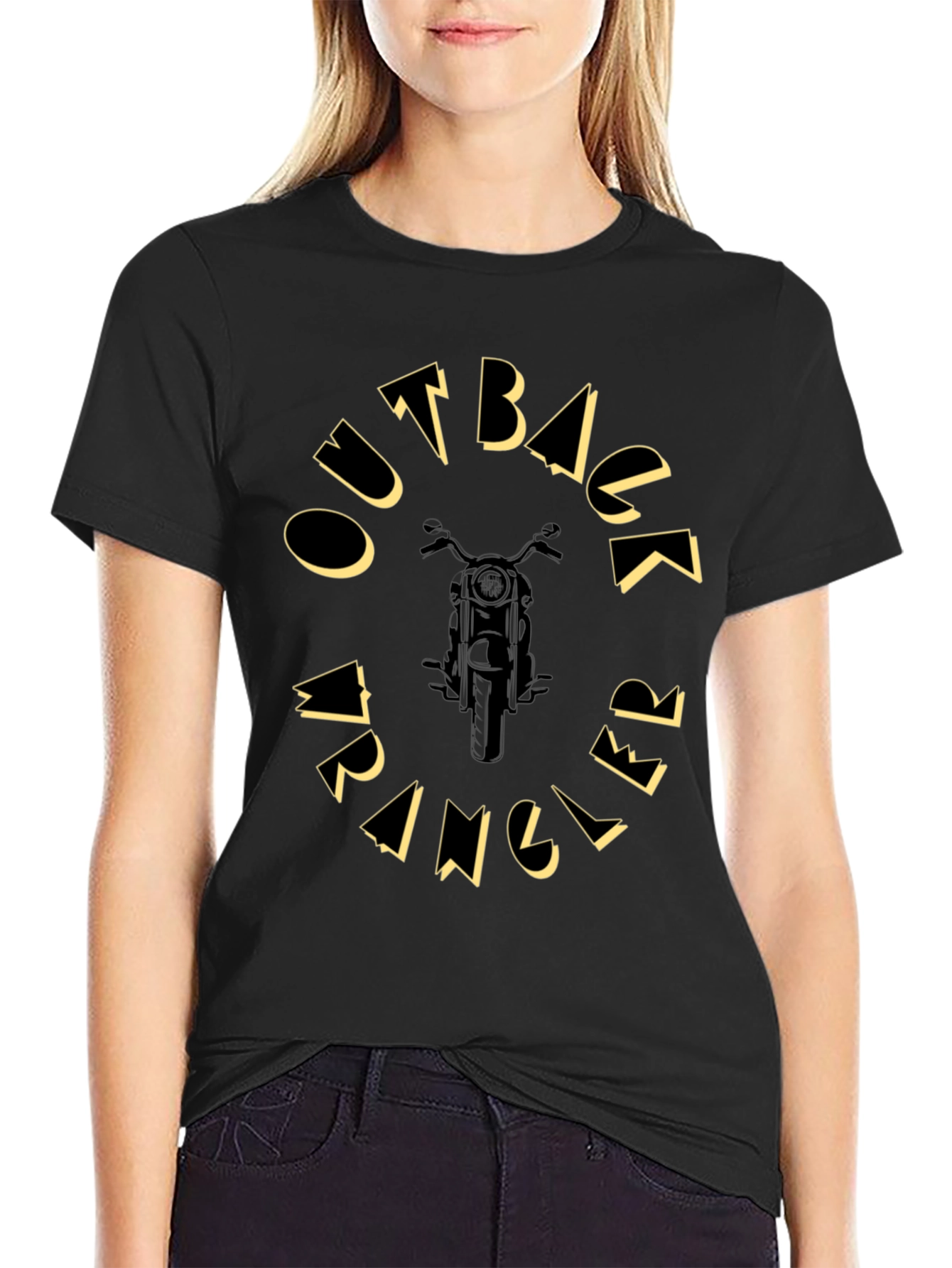 Outback Wrangler Black Graphic Tee